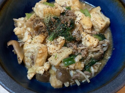 厚揚げときのこのマーボー風
